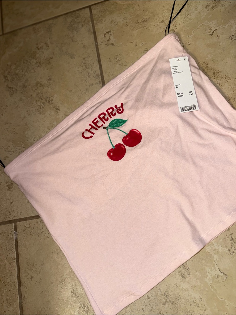 Urban Outfitters Pink Cherry Tube Top